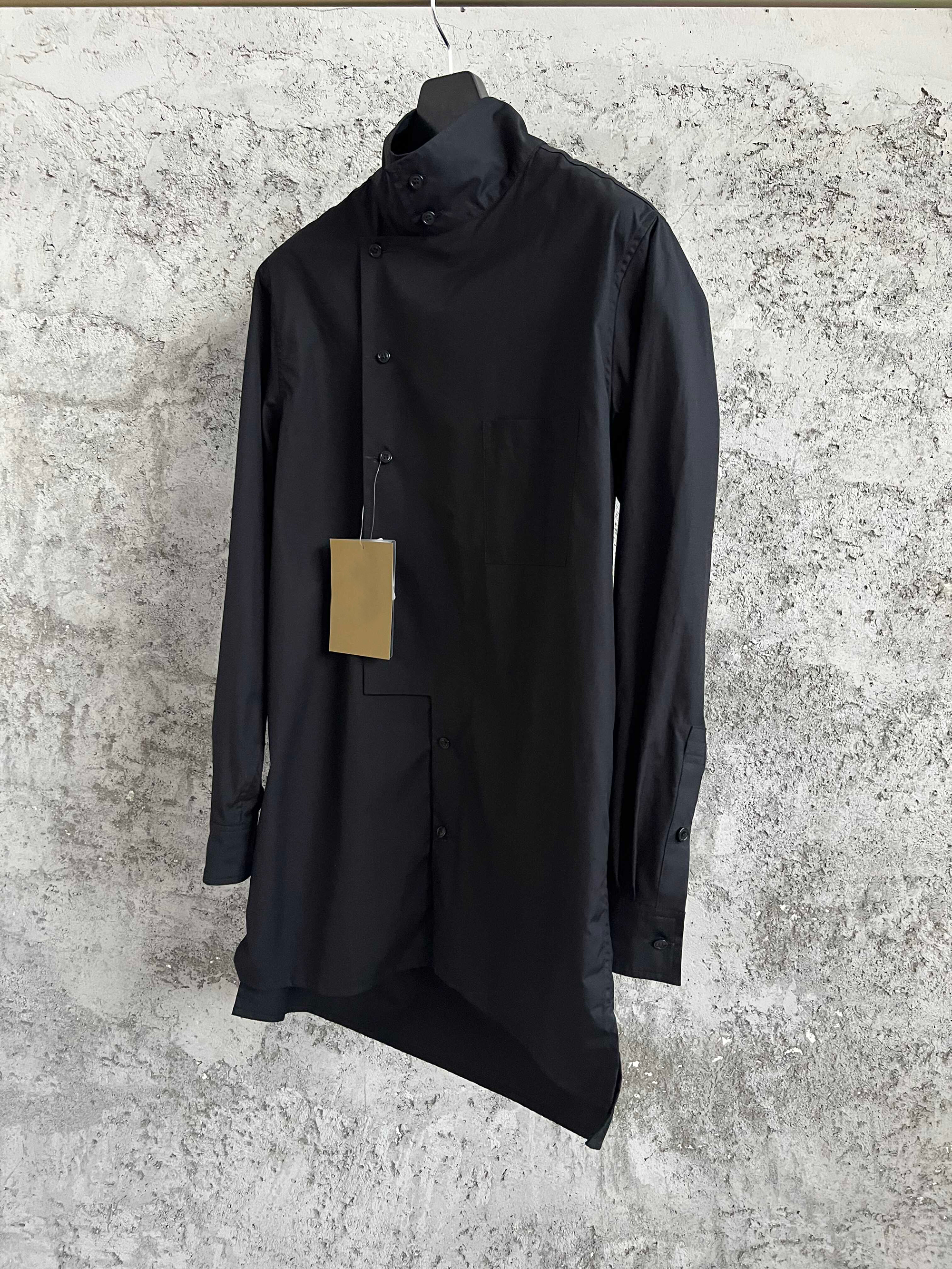 Top-yamamoto design original, ample et polyvalent TOP avec laçage sur le devant, chemise noire en pur coton