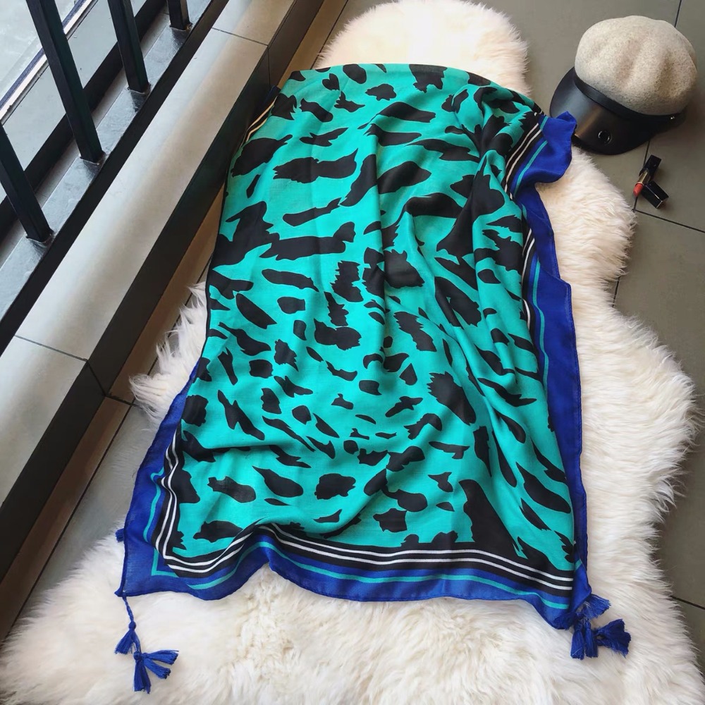 Châle en Viscose à Pois Léopard pour Femme, Écharpe Round Pashmina, Étole, Hijab Musulman, Bufandas, Snood, Haute Qualité, Mode, Sexy