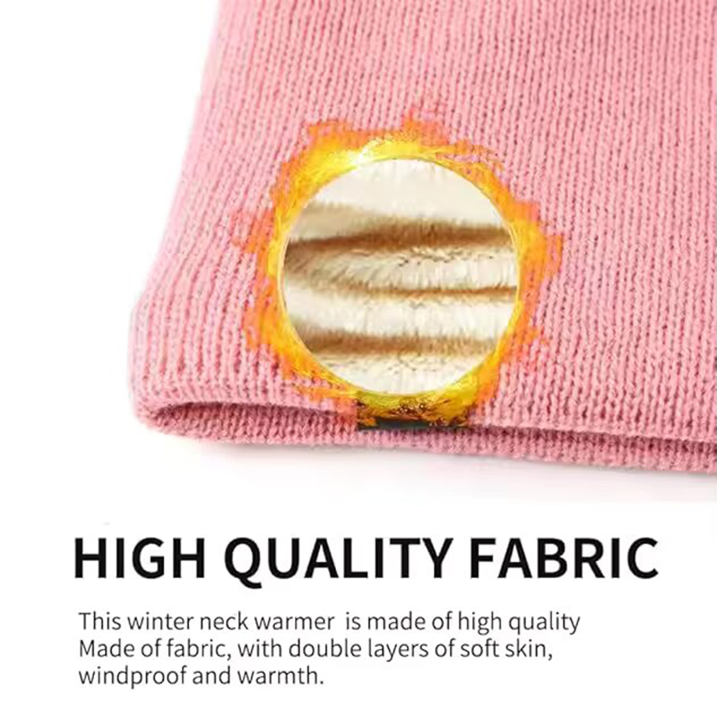 Écharpe de cou tricotée chaude d'hiver pour femmes et hommes, masque complet en peluche, écharpe en cachemire unie pour l'extérieur, écharpe épaisse, bufanda, muffler.