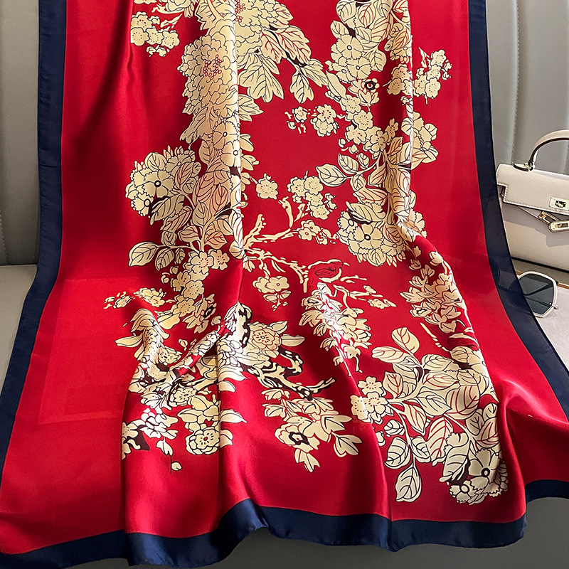Écharpe de printemps pour femmes, Design de luxe, matériau en Polyester, écharpe lisse, châle doux, plage