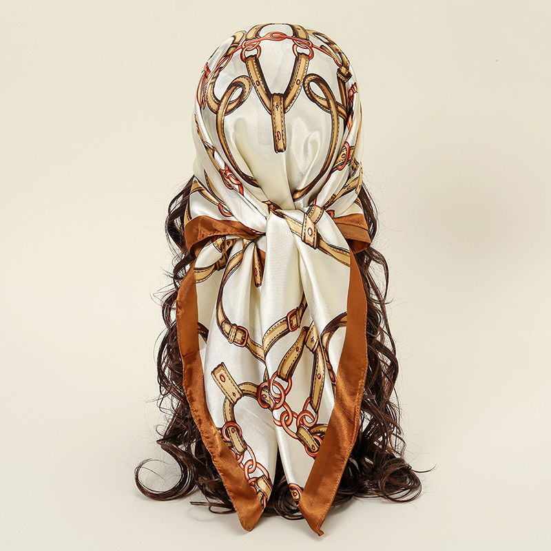 InjJOPrinting-Foulard Carré Multifonctionnel, Tête Ronde, Coupe-Vent, Hijab, Extérieur, Plage, Voyage, Châle, 85cm
