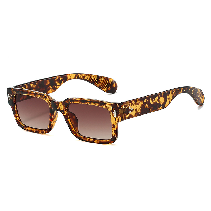 Lunettes de soleil simples et polyvalentes pour hommes et femmes, petit Rivet carré, conduite en plein air, Protection contre les ultraviolets, lunettes de soleil décontractées