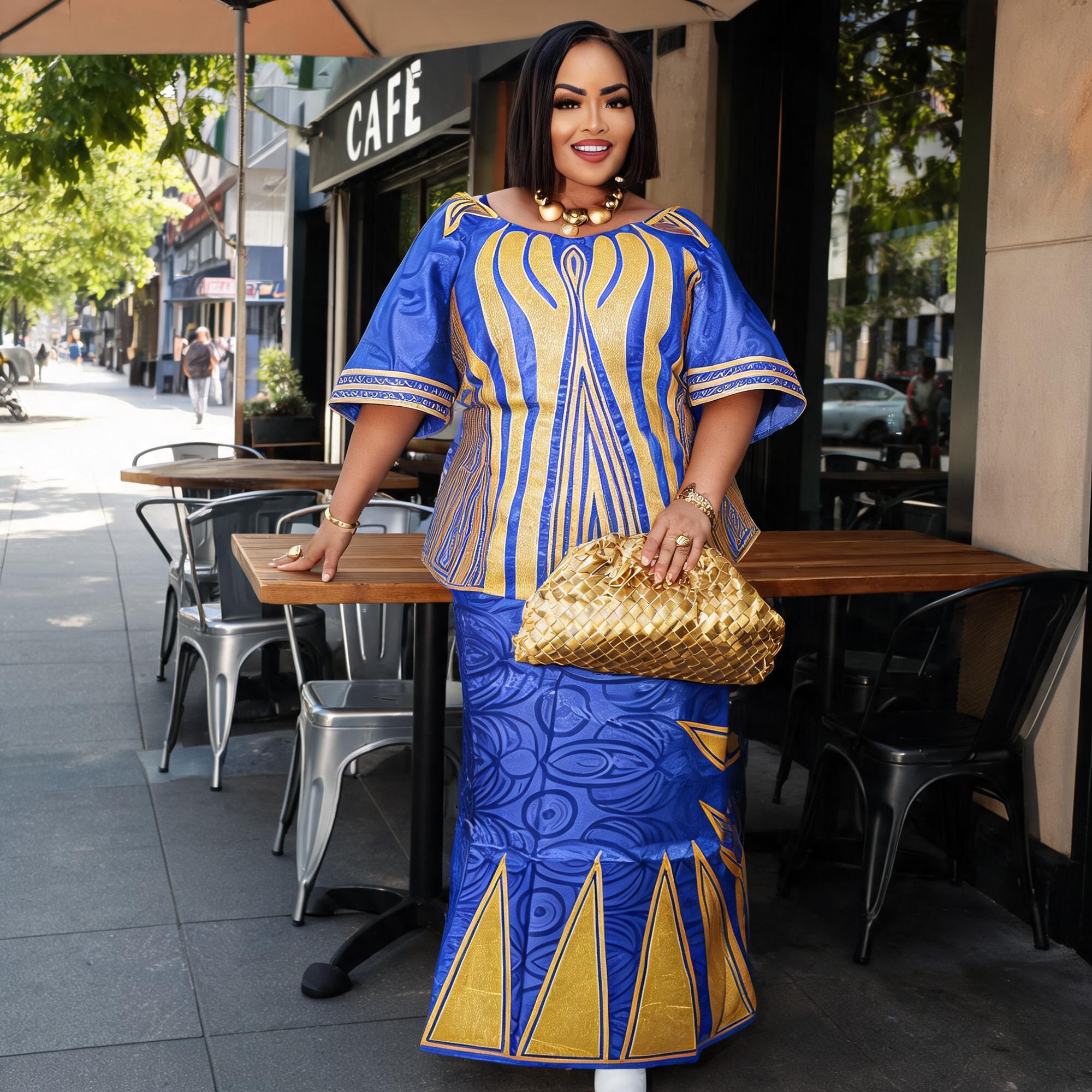 Robes africaines pour femmes grande taille, robe longue avec écharpe, design brodé Bazin Riche