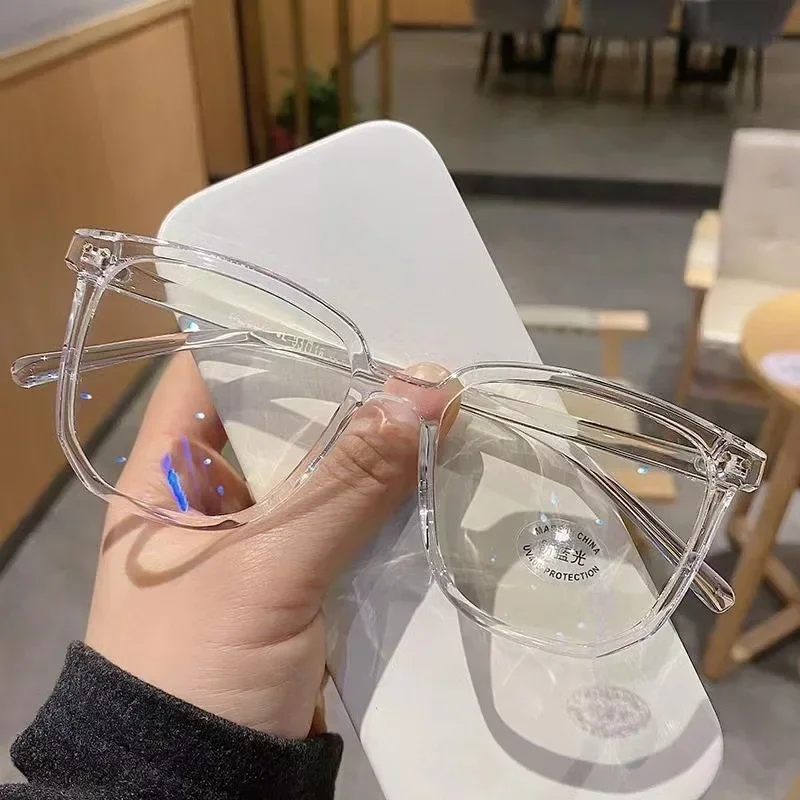 Lunettes anti-lumière bleue pour hommes et femmes, lunettes optiques noires, lunettes d'ordinateur, lunettes