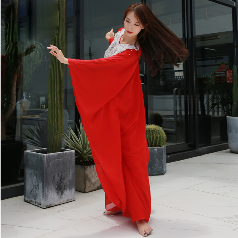 Robe traditionnelle égyptienne Khaleeji Thobe, tenue de danse folklorique du ventre, robe caftan, compétition en strass, ensemble de costumes Khaleegy