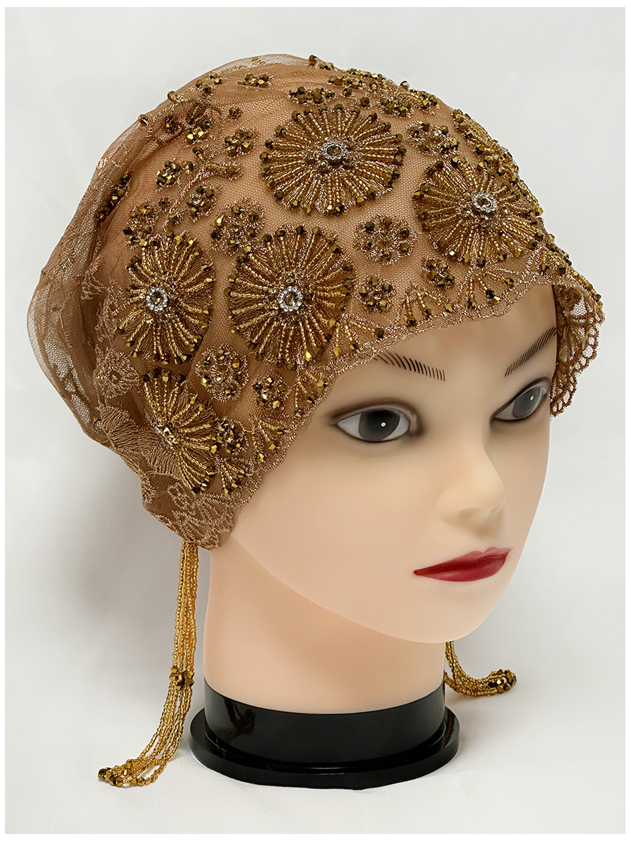 Couvre-tête en tissu maille brodé à la main, chaîne de perles suspendues, chapeaux acryliques, dubaï, nouveau chapeau de culte arabe musulman, 2026