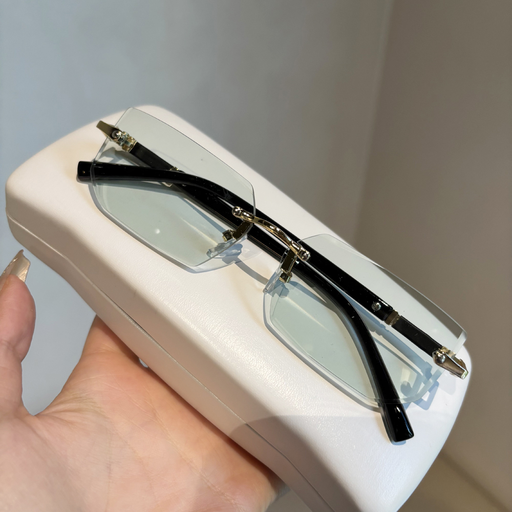 Lunettes de soleil sans monture couleur océan pour hommes et femmes, décontractées, ultra légères, de haute qualité