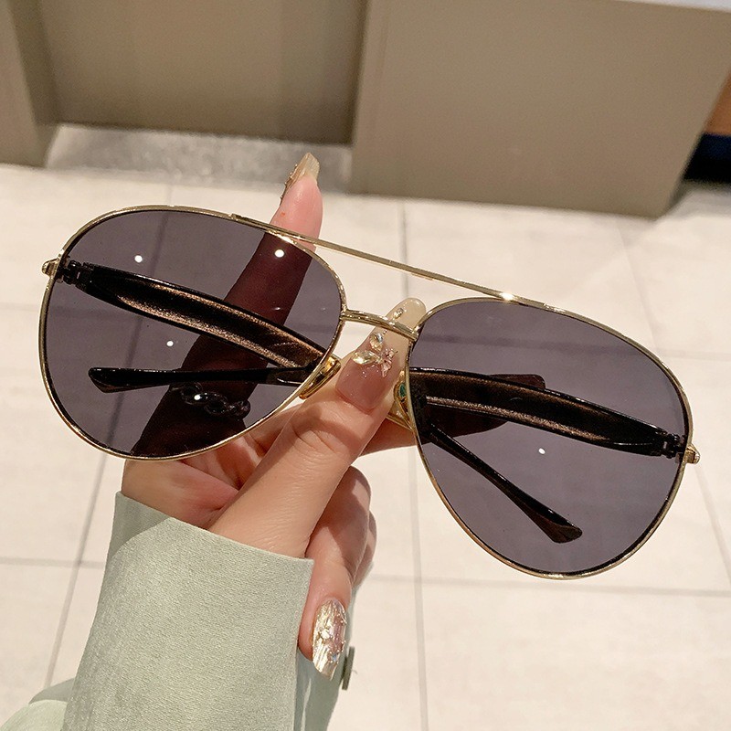 Lunettes de soleil ovales surdimensionnées pour femmes, tendance, Vintage, luxe, mode, Lentes Femme