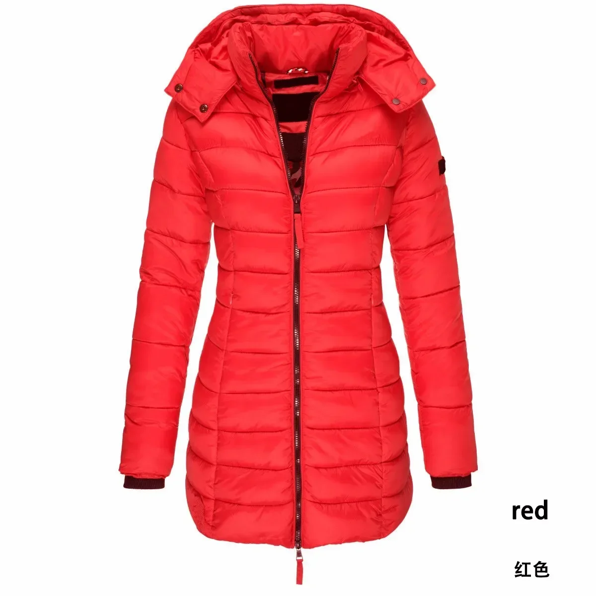 Parka chaude à capuche pour femme, manteaux rembourrés en coton épais, couleur unie, mi-longue, décontracté, Slim, Streetwear, pardessus, nouvelle collection hiver