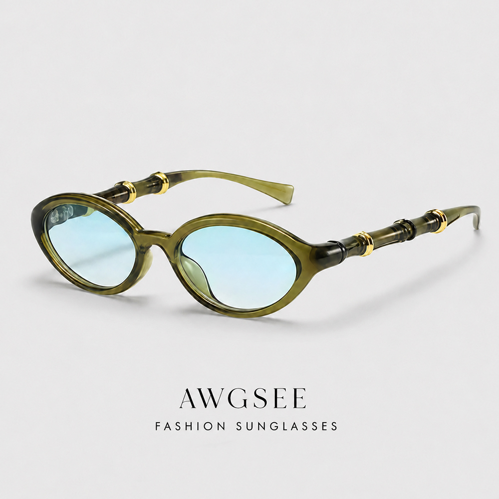 Nouvelles Lunettes de Soleil Ovales de Luxe 2026 pour Femme – Protection UV Rétro Tendance