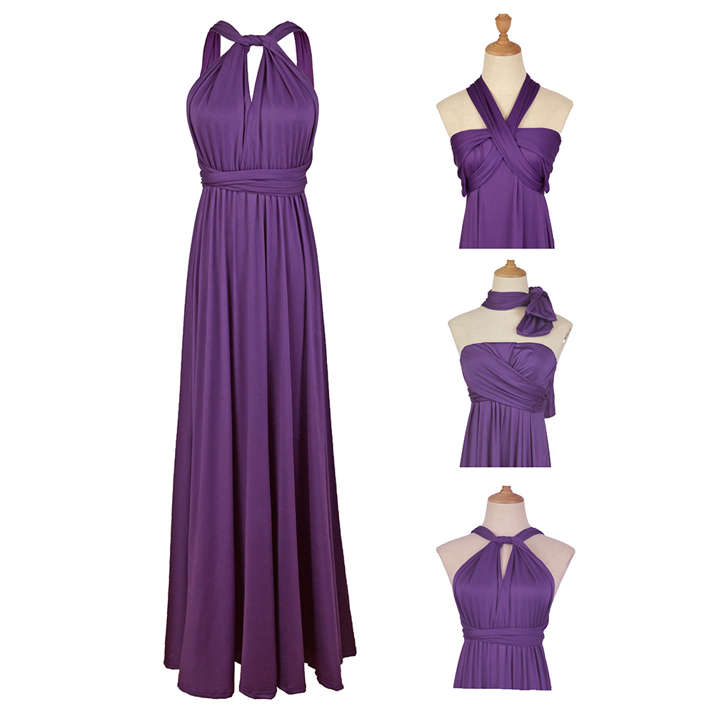 Robe formelle femmes élégante soirée longue profonde V licou robe Convertible Multi Way Wrap Maxi robes grecques robe de soirée de mariage