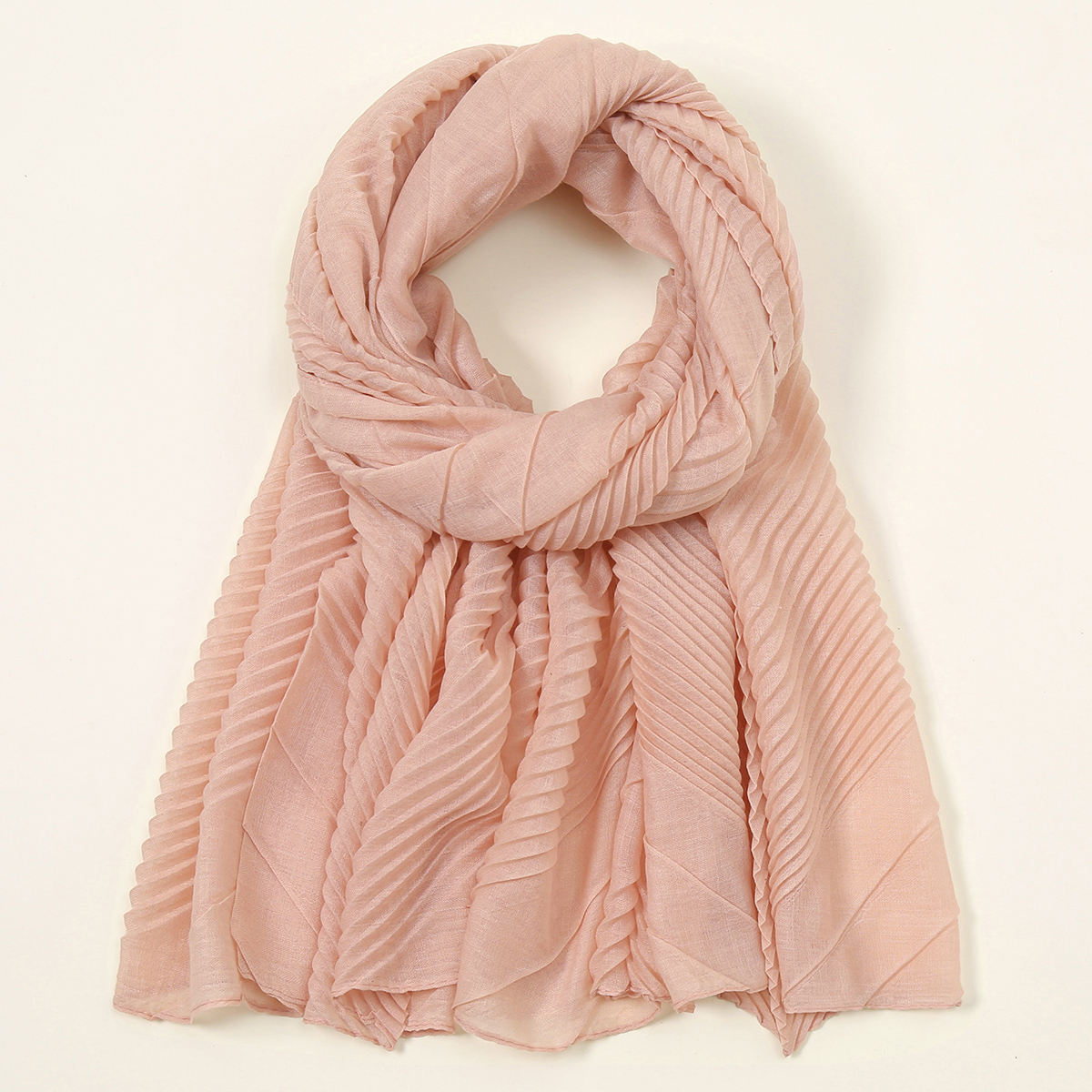Écharpe plissée en coton pour femme, voile musulman, châle rond déformable, hijab islamique, grande taille