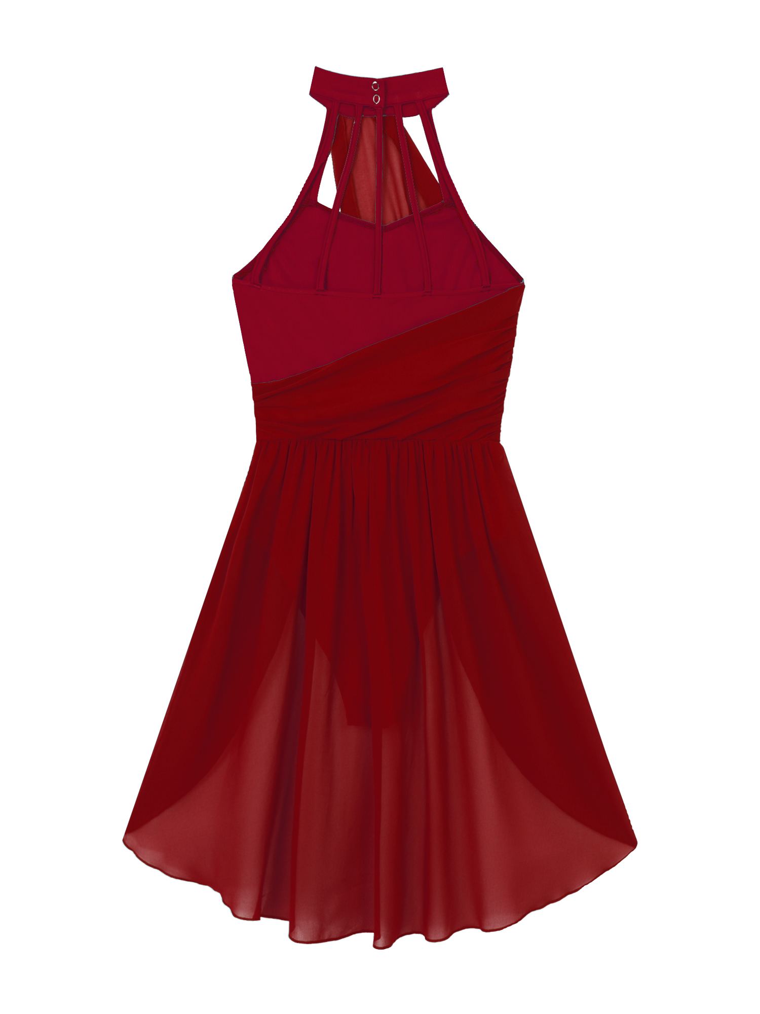 Robe de brevLyrique Contemporaine pour Femme Adulte, Costume en Mousseline Froncée, Patchwork, Ballet, Justaucorps, Ballerine