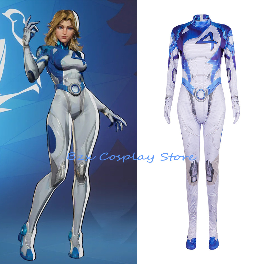 Femme Invisible Cosplay Anime héros fantastique Cosplay Mr femmes combinaison déguisement Halloween carnaval Costume pour homme