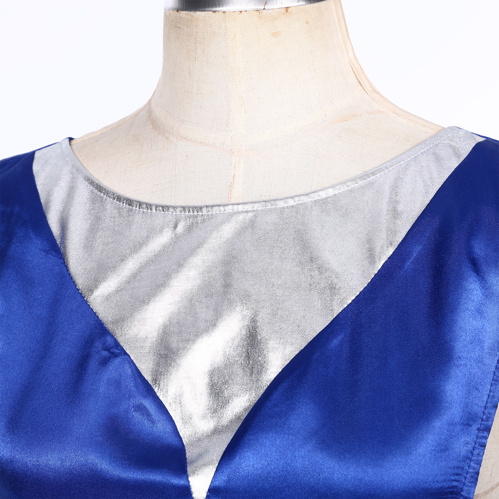 Robe de culte de chorale d'église pour femmes, louange liturgique, danse lyrique, vêtements de danse, sans manches, à lacets sur les côtés, tunique fendue
