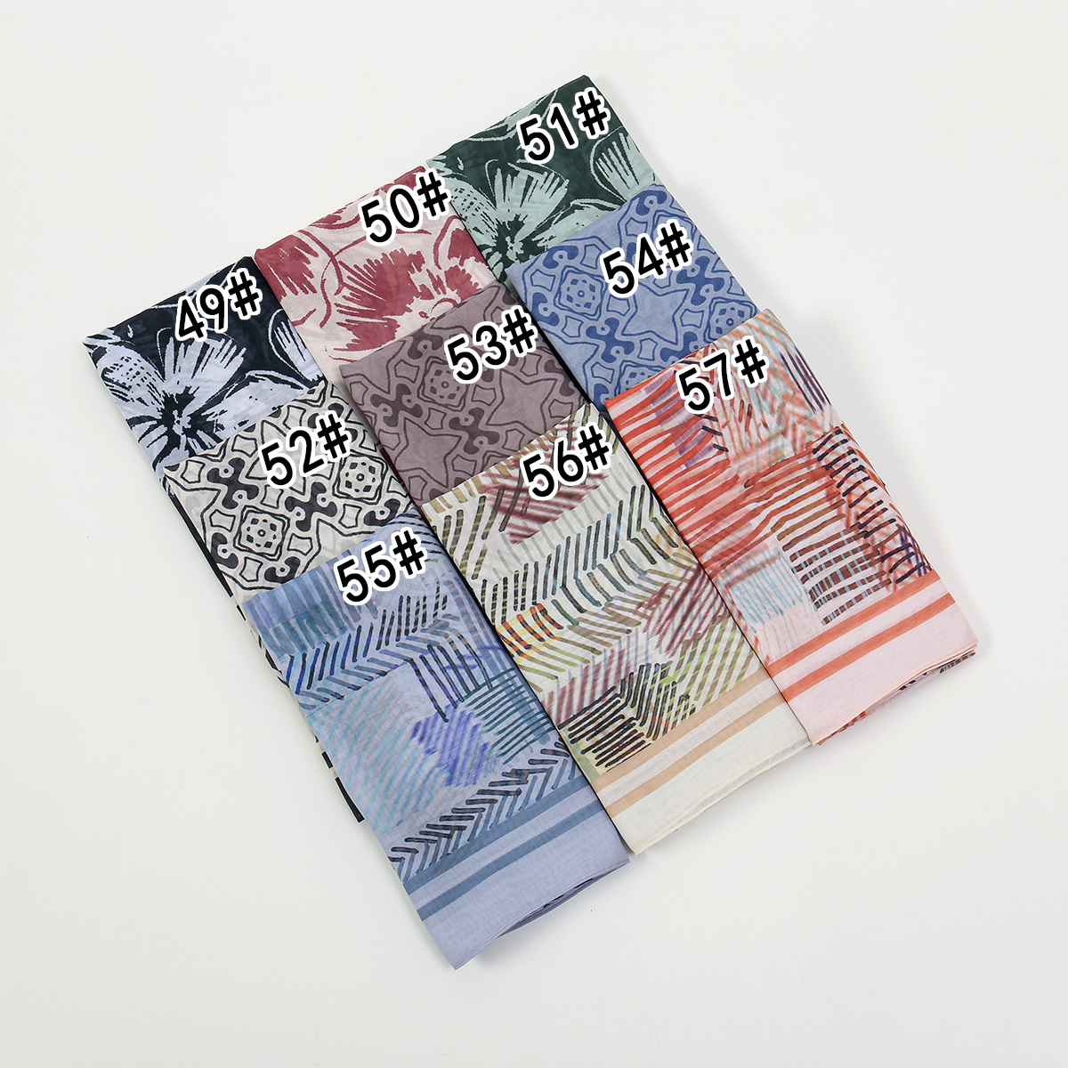 110*110 cm foulard carré femmes musulman Hijab foulard enveloppes imprimé coton Voile carré écharpe Hijab Tudung Bawal malaisie Hijabs
