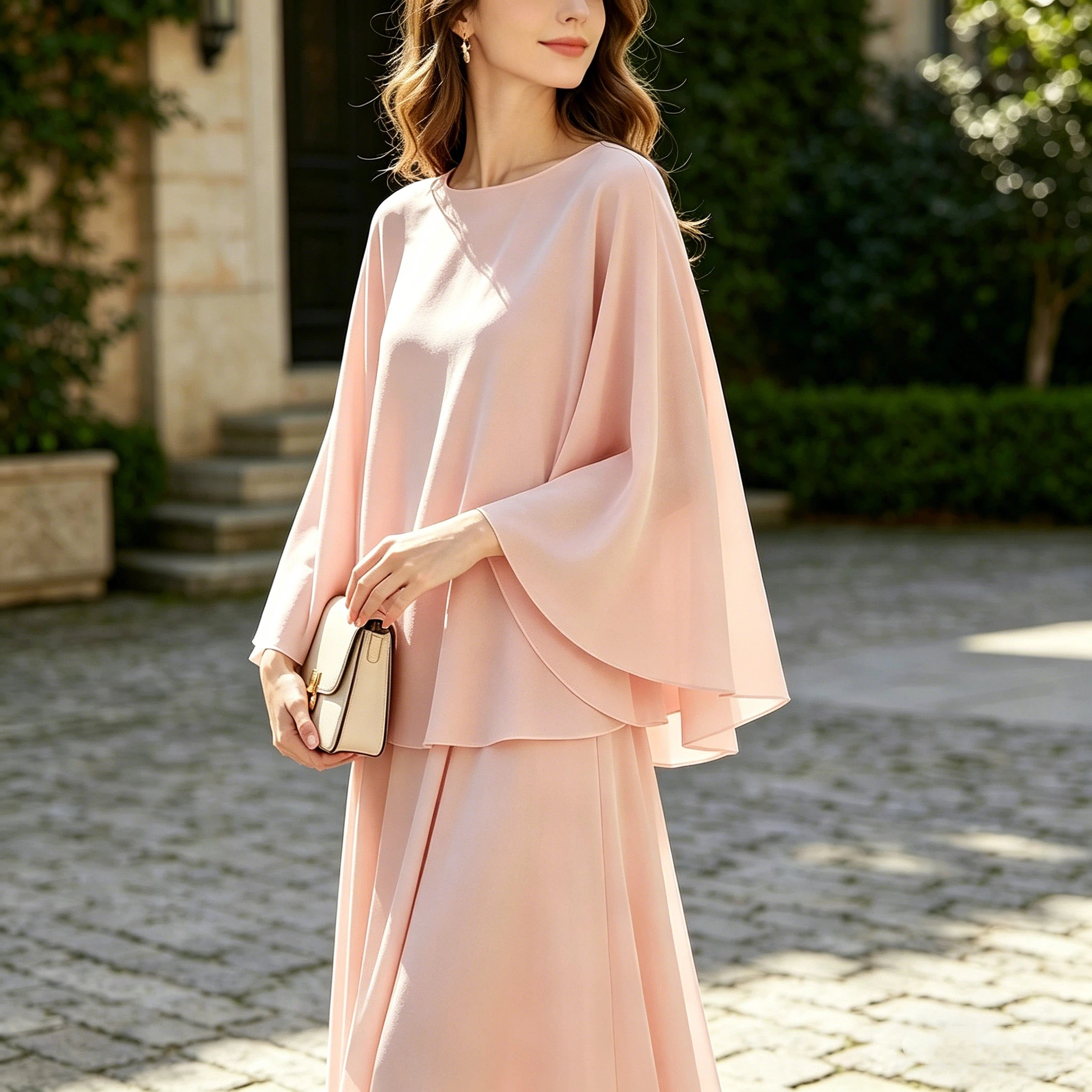 Robe longue élégante et décontractée pour femme, coupe droite, col rond, manches longues, couleur unie, style châle, Printemps-Été 2026