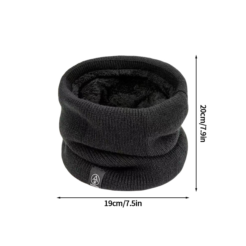 Écharpe en tricot chaud, épaisse et en peluche, coupe-vent, cache-cou d'hiver pour le sport en plein air, le ski, la course à pied, pour hommes et femmes.