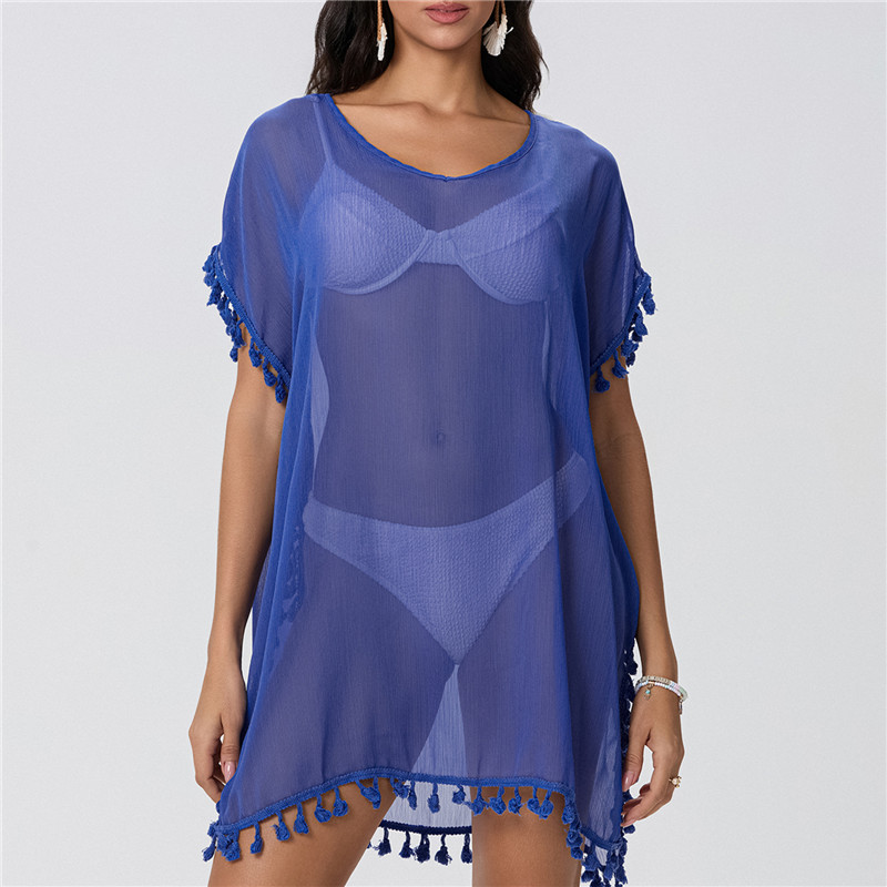Robe de plage en dentelle pour femmes, ajourée, crochet, cover-up pour maillots de bain, été