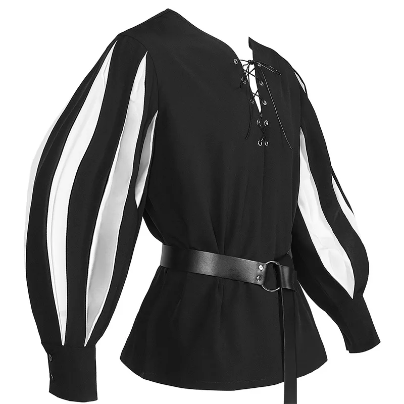 Costume Médiéval Kokor Landsknecht, Tunique Allemande Larp 7.5 Aate, à Lacets, Vêtements d'Halloween pour Adultes, Tenue Renaissance Y