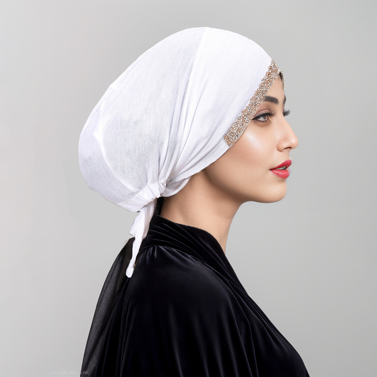 Nouveau Modal strass bande musulman Turban chapeau intérieur Hijab casquettes islamique sous-écharpe Bonnet inde chapeaux femme bandeau Turbante Mujer