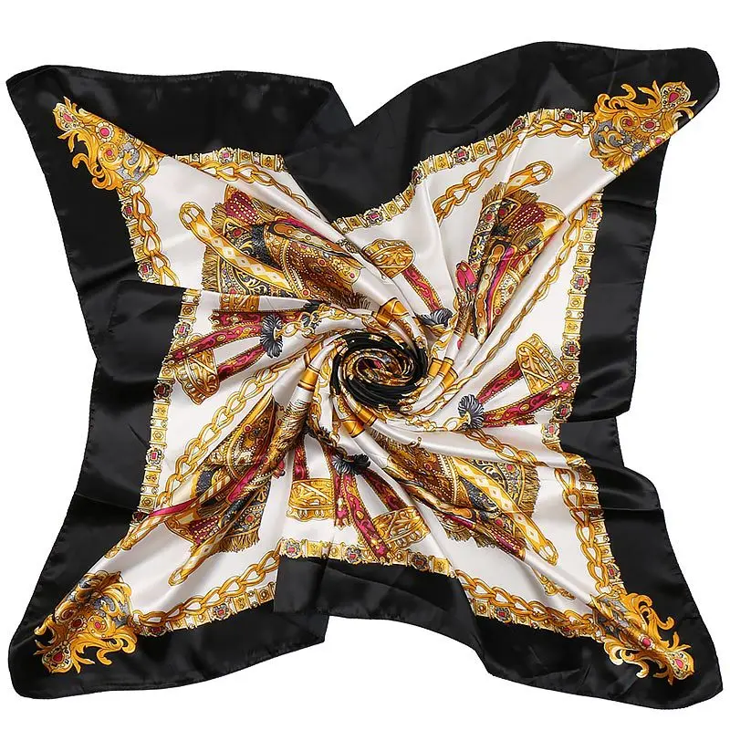 Grand Foulard Carré Imprimé JOHijabs pour Femme Musulmane, Écharpe avec Sac, Turbans Polyvalents, Nouvelle Collection