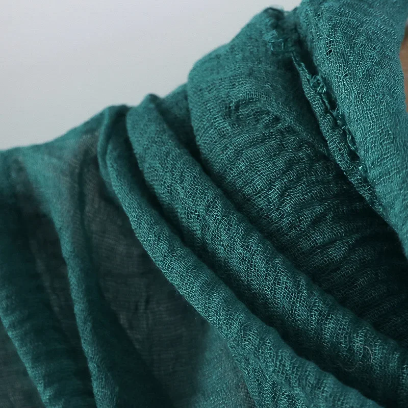 90x180 cm femmes coloré coton et lin écharpe châles enveloppes doux Pashimina femme Hijab concepteur écharpes Bandana bandeau