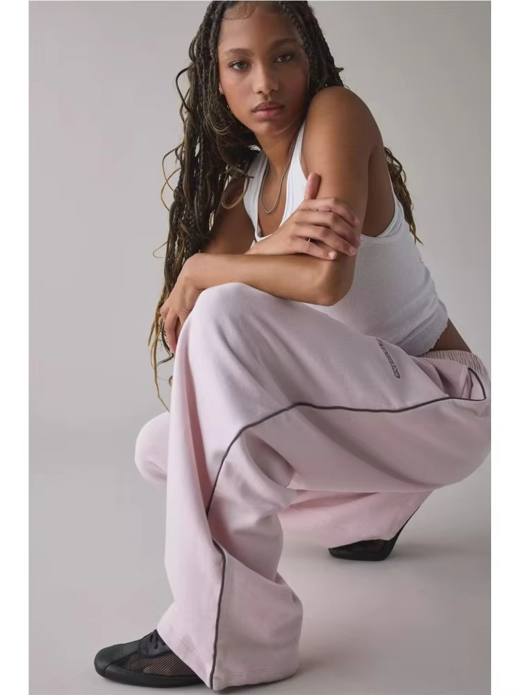 Pantalons décontractés pour femme, vêtements de sport, pantalons de travail, pantalons droits, vêtements de maison, couleur unie, style simple