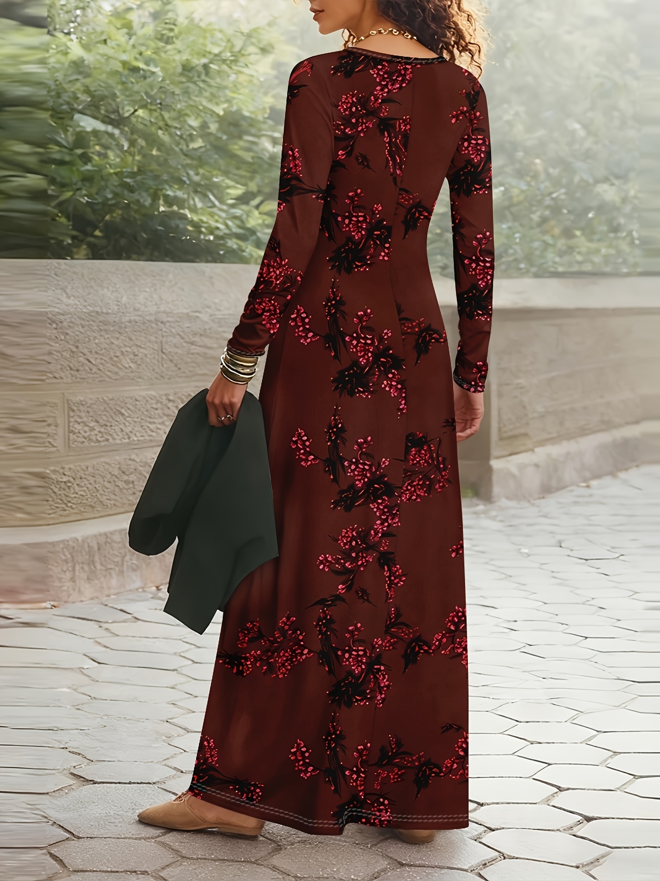 Robe pour femme à imprimé floral, style décontracté, design imprimé