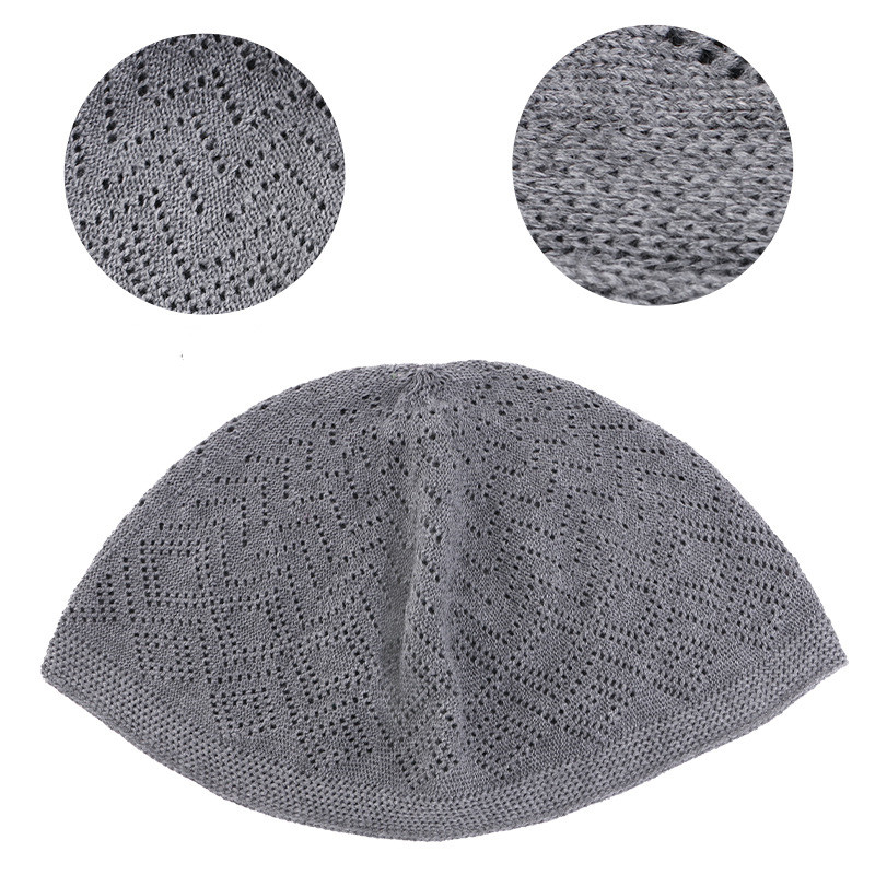 Chapeaux de prière doux tricotés de Style ajouré pour l'extérieur, bonnets unisexes, casquette ventilée, chapeau de tête enveloppant pour hommes juifs islamiques, cadeaux