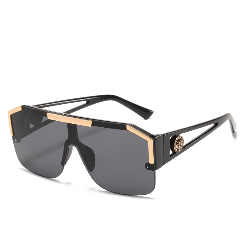 Lunettes de soleil carrées surdimensionnées pour hommes et femmes, à la mode, pour sport, conduite, dégradé de couleur, Uv400 2023