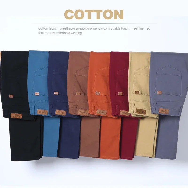 Viser classiques en coton pour hommes, pantalons décontractés, pantalons Slim Fit, vêtements de marque FJMale, nouvelle mode d'affaires, 2023