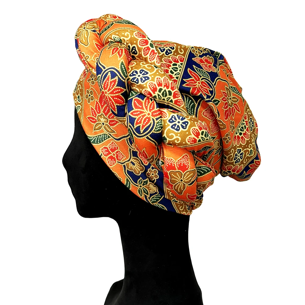 Casquette Turban pour femmes africaines, grande tresse, couverture, Bonnet, couvre-chef, perte de cheveux, chimio, arabe, nouvelle collection 2024