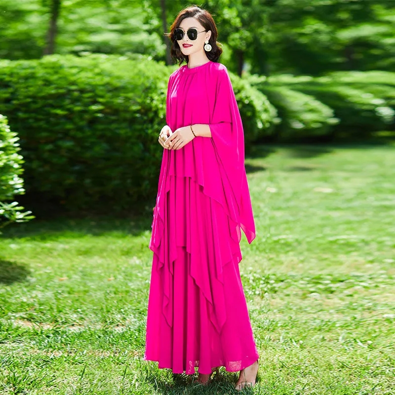 Robe Éducative en Mousseline de Soie pour Femme, Tenue Étrangère, Fine, à la Mode, Élégante, 2024