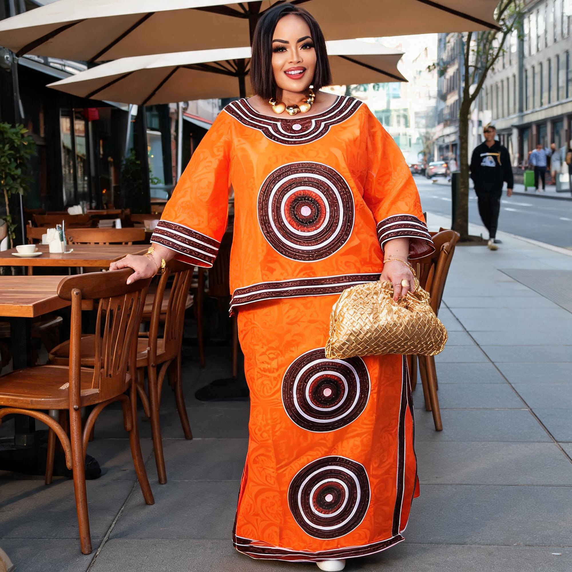 Robes africaines pour femmes grande taille, robe longue en bazin riche avec broderie et écharpe