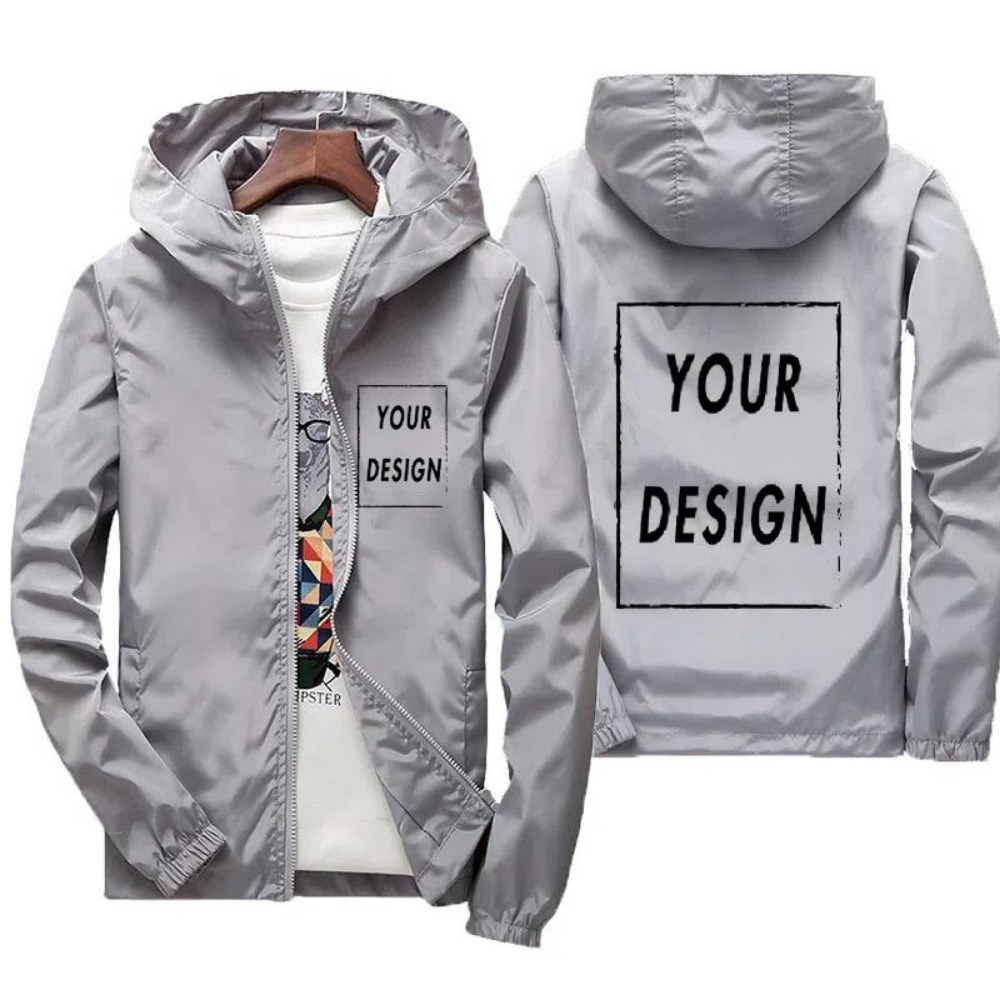 Veste printemps et automne, conception de cadre personnalisé et Logo, coupe-vent chaud et imperméable pour hommes Chaq