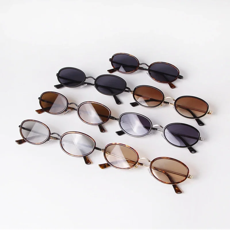 Vintage lunettes De soleil ovales femmes hommes marque Design métal écaille De tortue cadre voyage en plein air nuances rondes lunettes De soleil Gafas De Sol UV