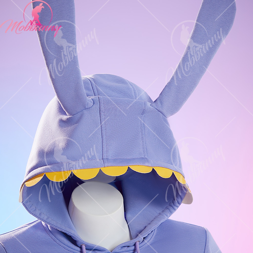 Costume de cosplay sexy de lapin pour femme Mobbunny, robe à bretelles avec veste courte à capuche de lapin et gants