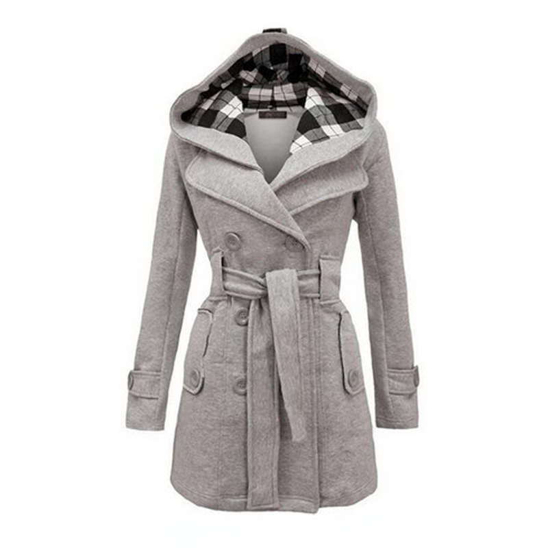 Manteau en laine pour femme, veste polaire chaude avec ceintures, Double boutonnage, couleur unie, décontractée, Vintage, Slim, hiver 2022