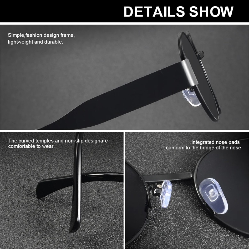 Lunettes de soleil ovales de luxe pour femme, monture métallique ronde, accessoires de plage, verres de protection UV400