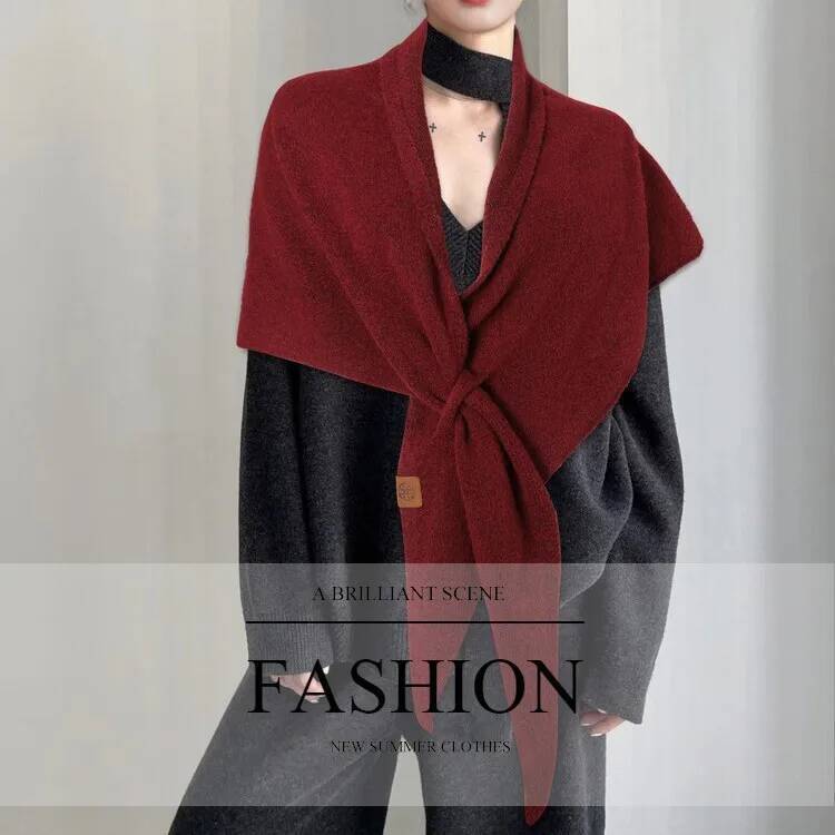 Nouveau 2026, Châle Écharpe Femme en Laine Cachemire de Haute Qualité, Tricoté, Cardigan, Cape, Écharpe de Pull, Cadeau