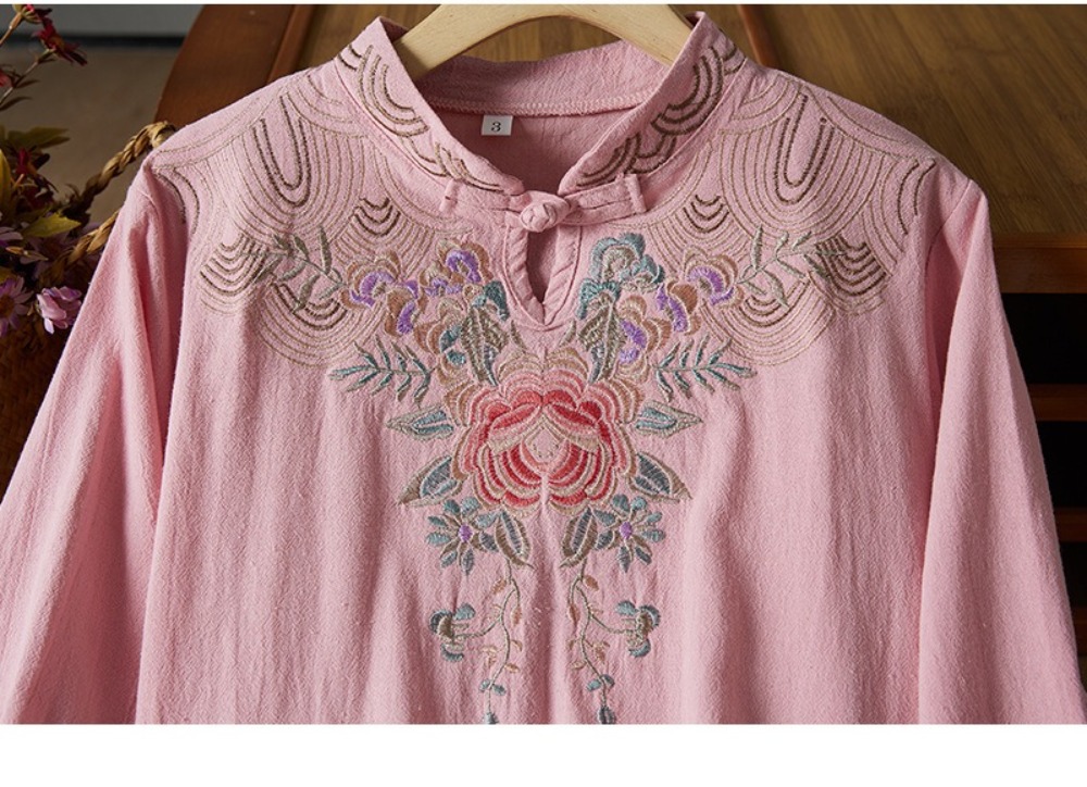 Vêtements de mode de Style ethnique brodé, Vintage, en coton et lin, Streetwear, robe d'été de Style chinois Harajuku pour femmes
