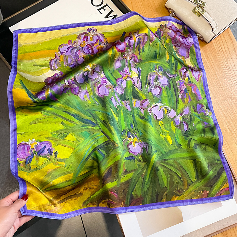 100% véritable Foulard en soie mode dame petit cou Foulard femme foulards femmes Hijab marque de luxe châle enveloppes Foulard