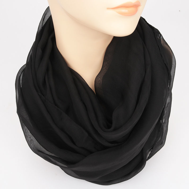 Bavoir de protection en mousseline de soie, couleur Pure, écharpe à col sauvage, douce, légère, respirante, décorative, pour la plage, gaze de protection solaire, D62, printemps-automne