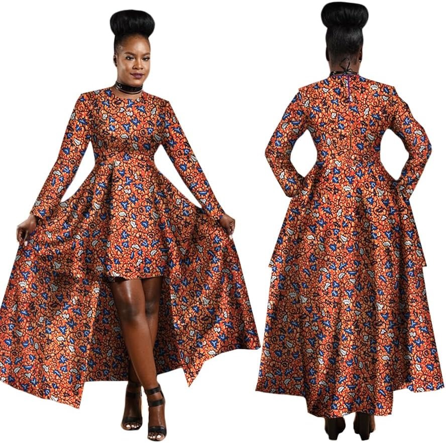 Robe africaine en coton pour femmes, style Dashiki Kente, imprimé, sexy, maxi, longue, vêtements africains, WY1268