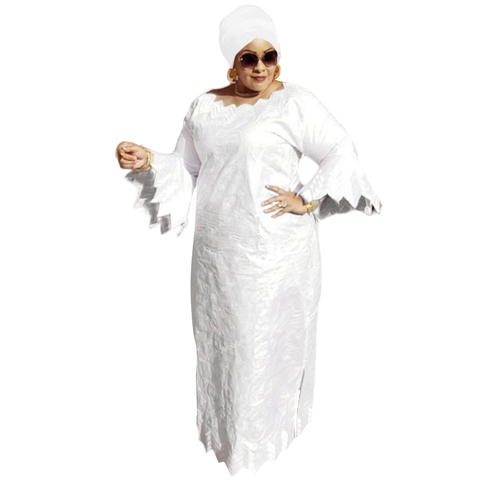 Tenue africaine pour femmes Bazin Riche broderie grande taille robe d'église de fête élégante