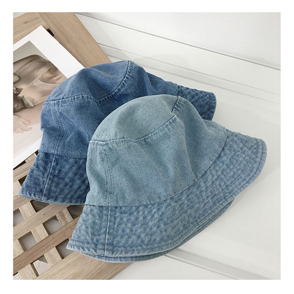 Chapeau de plage en coton unisexe, chapeau ander, tissu denim, bonnet de soleil en plein air, chapeau de bain Suffolk, chapeaux d'été pour femmes, chapeau E27