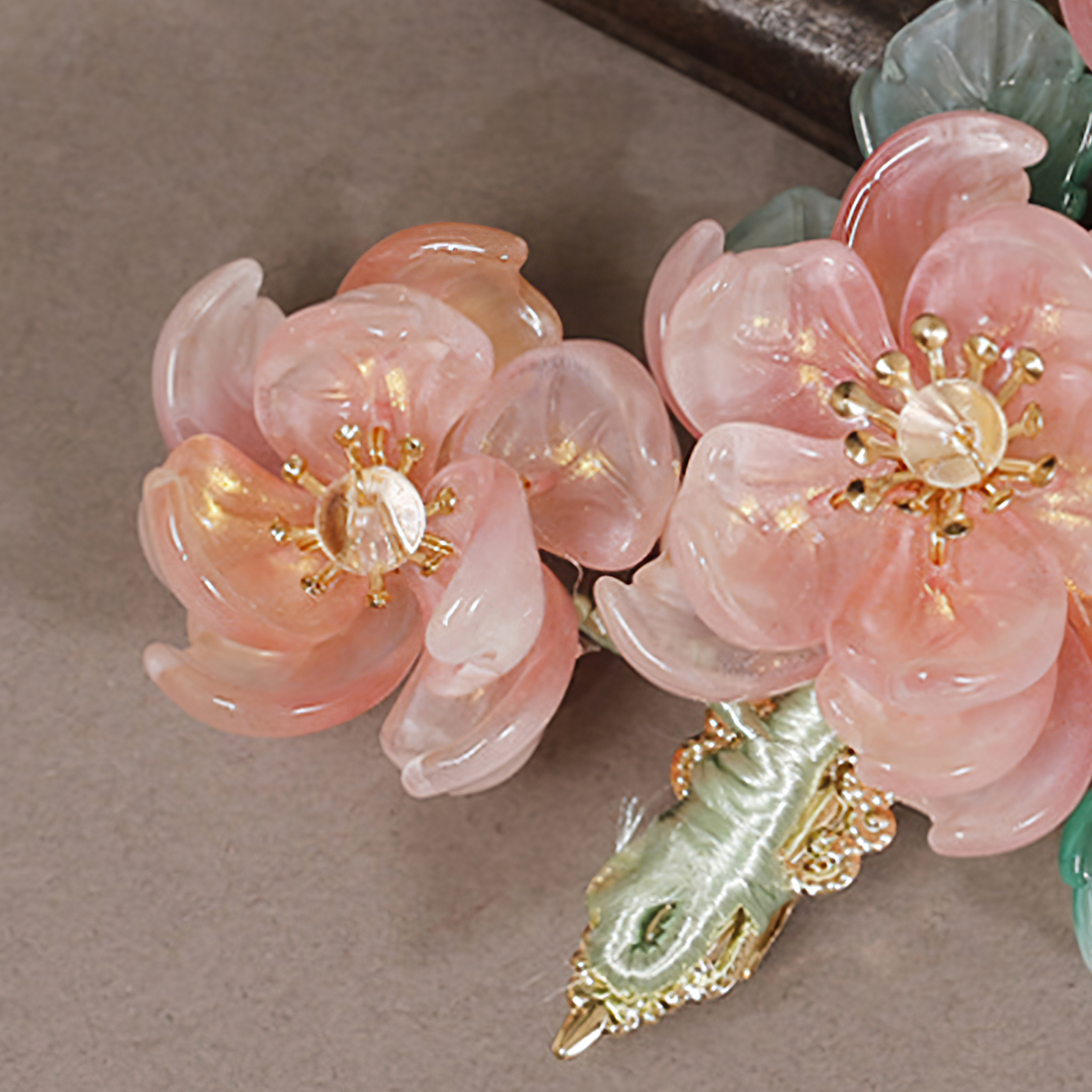 Pinces à cheveux pour femmes, avec décor de fleur rose, Barrettes en alliage, accessoire pour cheveux, décoration de Style ancien