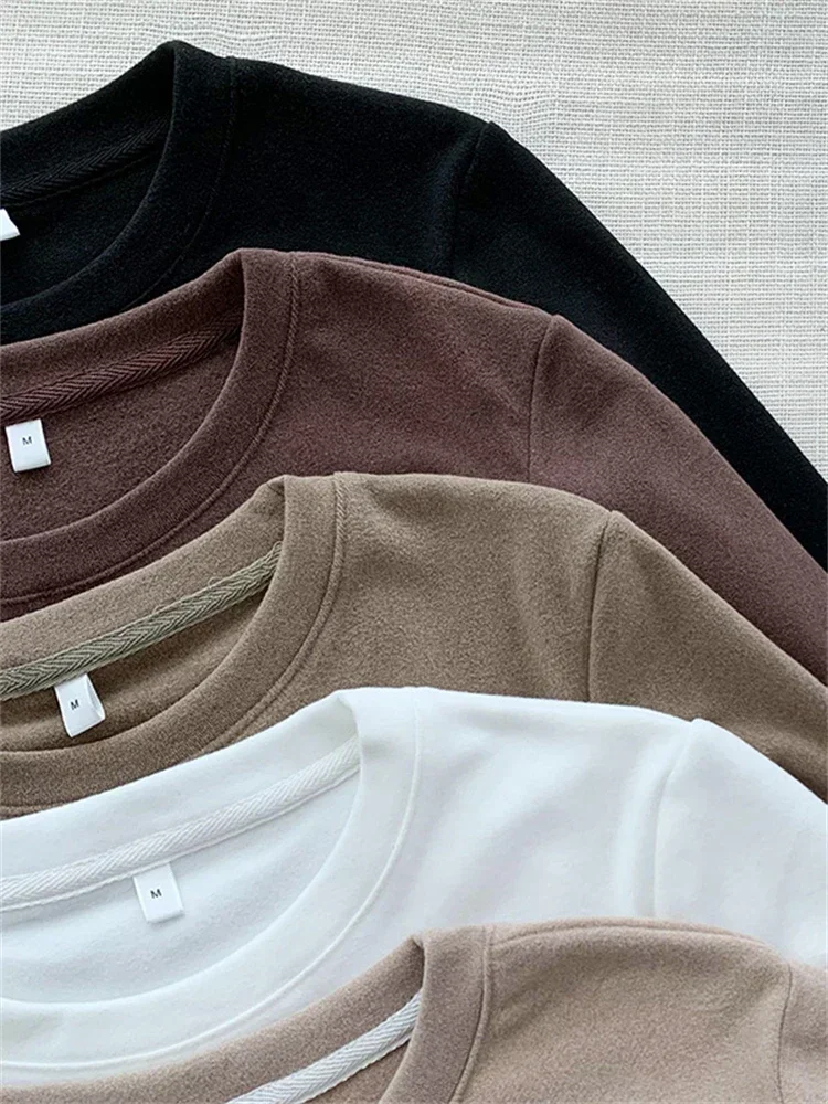 Hiver femmes pull T-Shirt femmes surdimensionné T-Shirt femme vêtements femme T-Shirt hauts pull à manches longues Tube tricoté T-Shirt haut