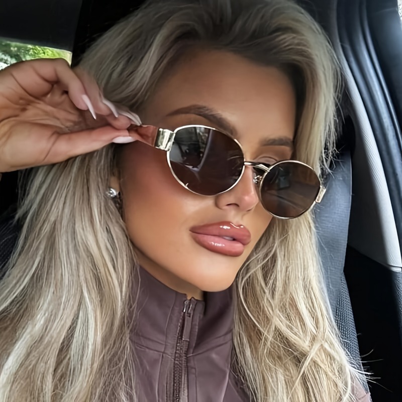Lunettes de soleil pour femmes, marque de luxe, UV400, lunettes de soleil d'extérieur, monture en métal tendance, lunettes pour femme, nuances sexy